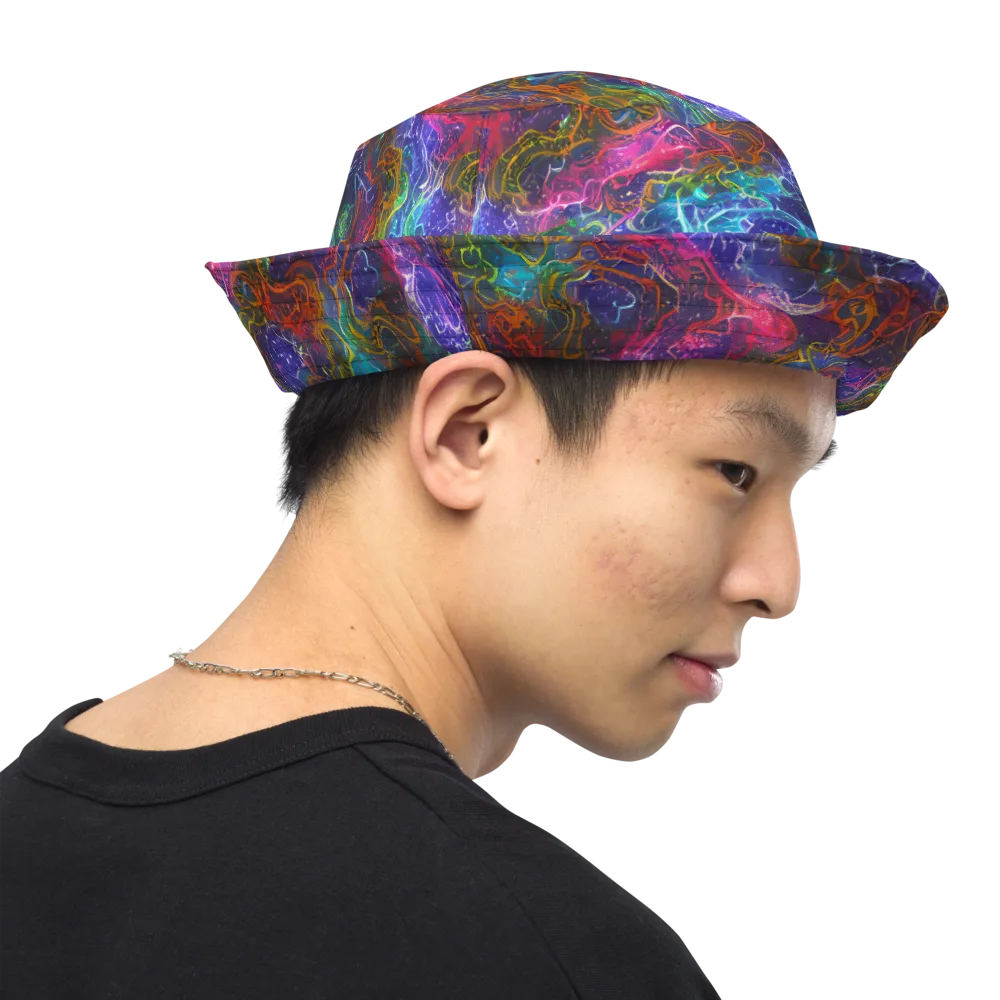 Kaleidoscope Afterdark on Reversible Bucket Hat — Right Outside