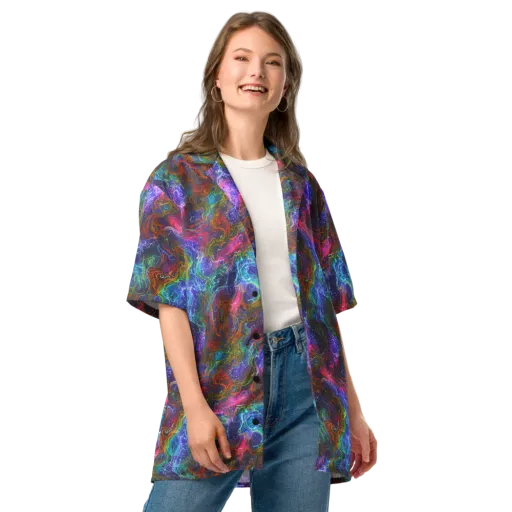 Kaleidoscope Afterdark on a Button Shirt