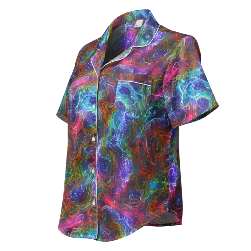 Kaleidoscope Afterdark on a Women's Short Sleeve Pajama Top
