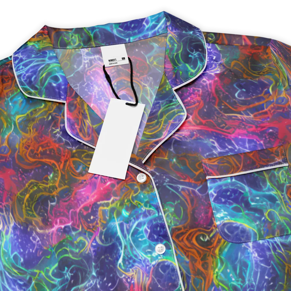 Kaleidoscope Afterdark on Women's Short Sleeve Pajama Top — Product details