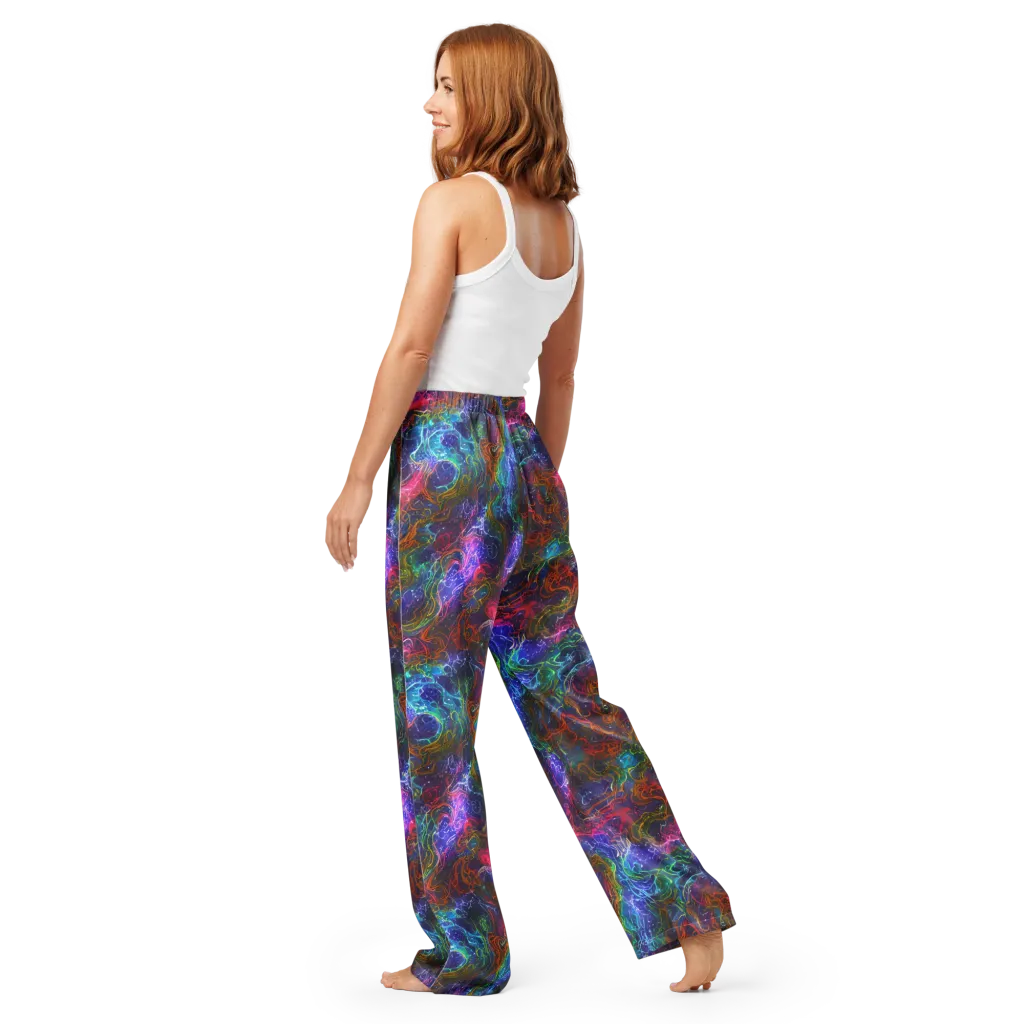 Kaleidoscope Afterdark on Women's Pajama Pants — Back