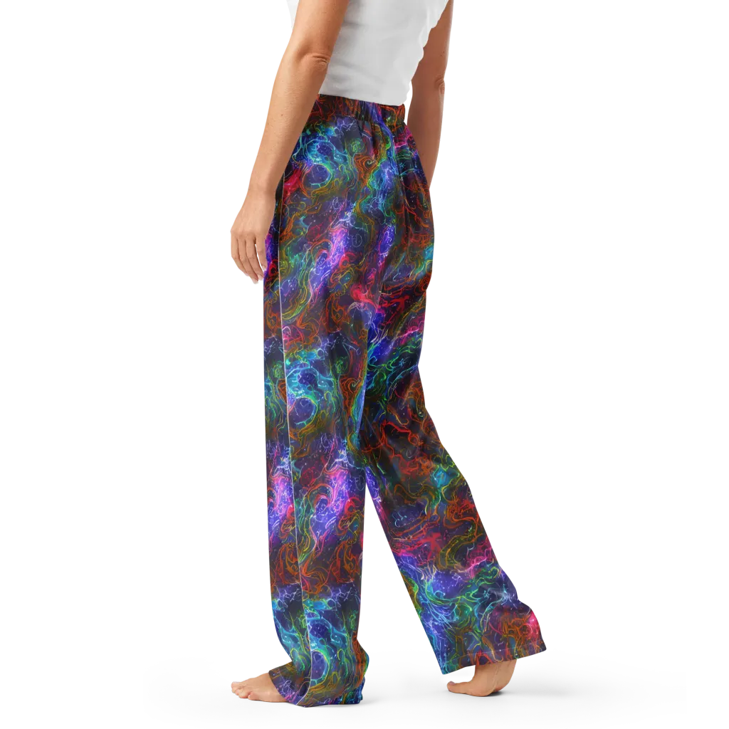 Kaleidoscope Afterdark on Women's Pajama Pants — Left