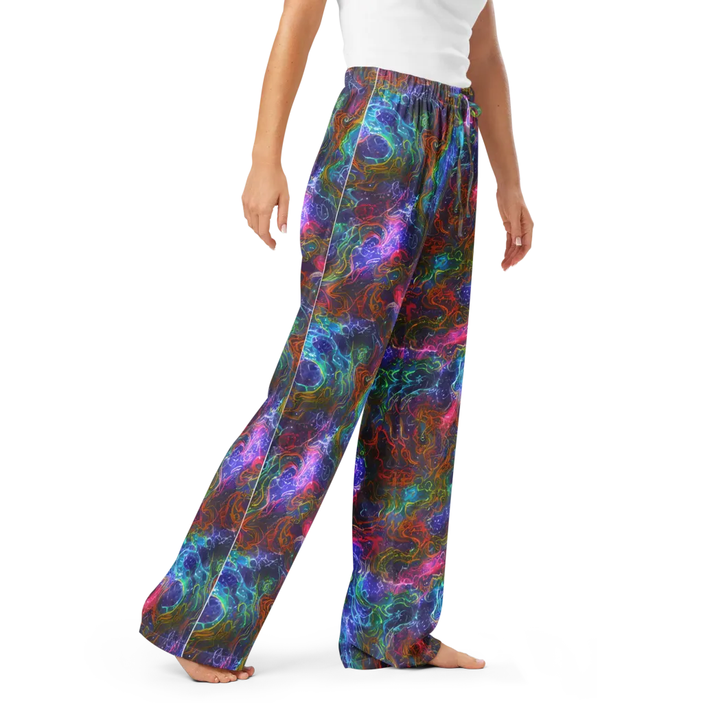 Kaleidoscope Afterdark on Women's Pajama Pants — Right Front