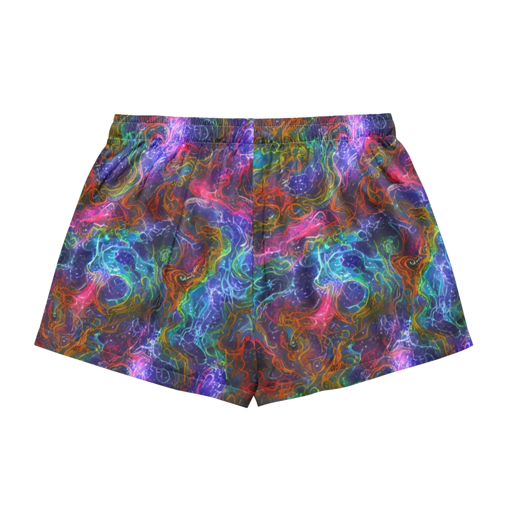 Kaleidoscope Afterdark on Women's Pajama Shorts — Back