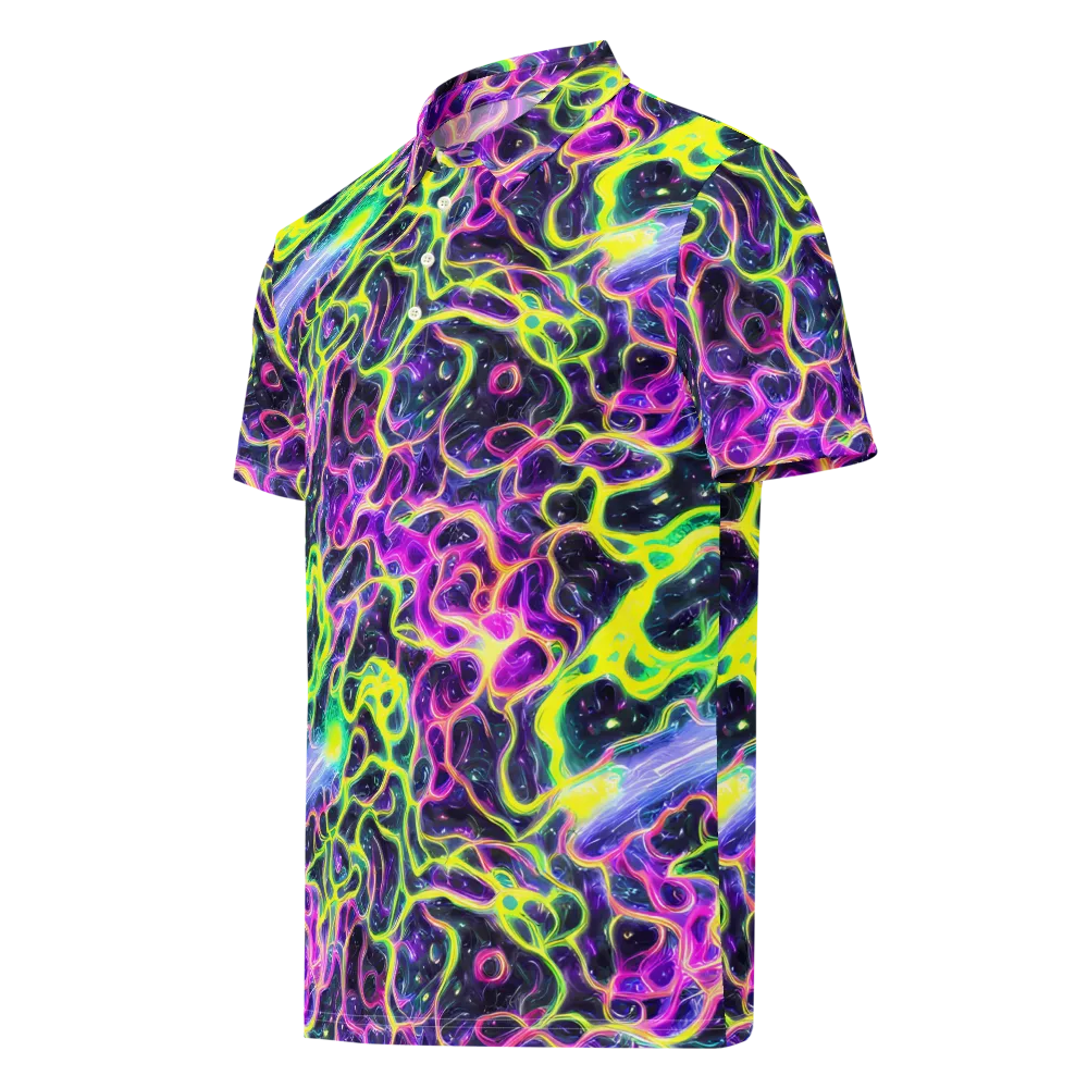 Limewire Lagoon on Men's Slim Fit Polo Shirt — Left Front