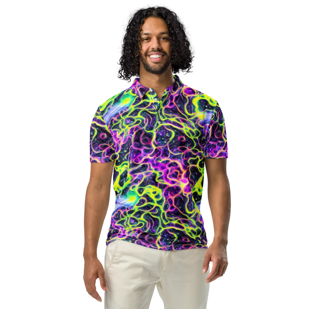 Limewire Lagoon on Men's Slim Fit Polo Shirt — Front