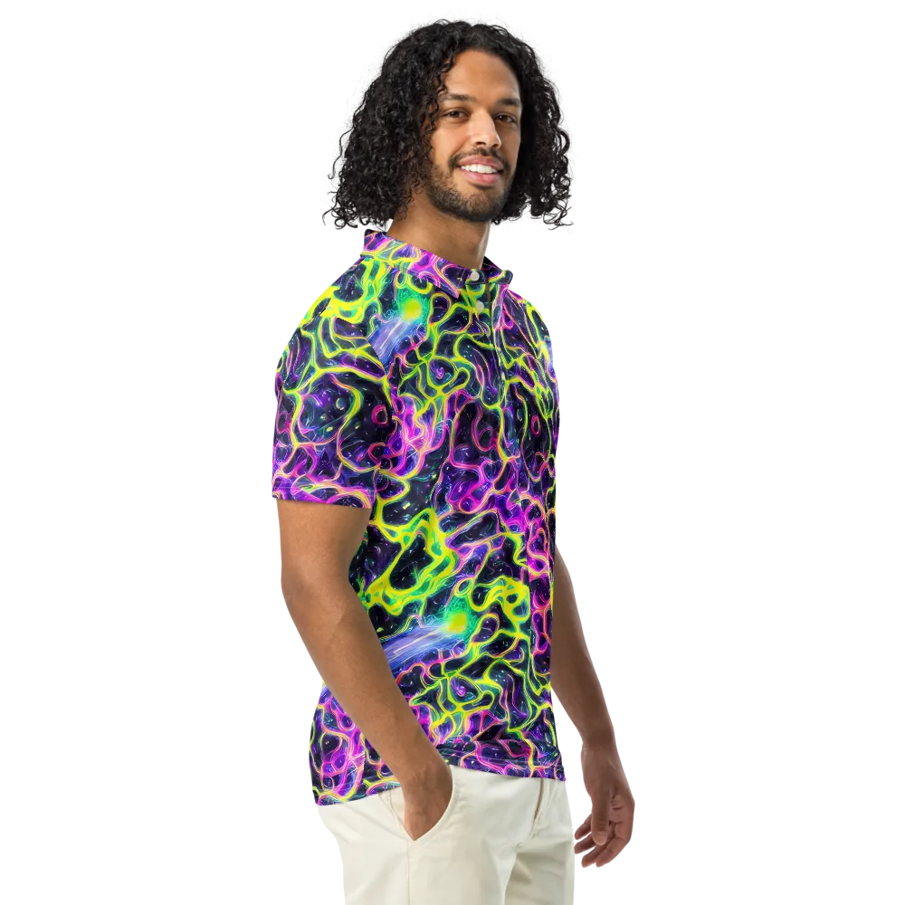 Limewire Lagoon on Men's Slim Fit Polo Shirt — Right Front