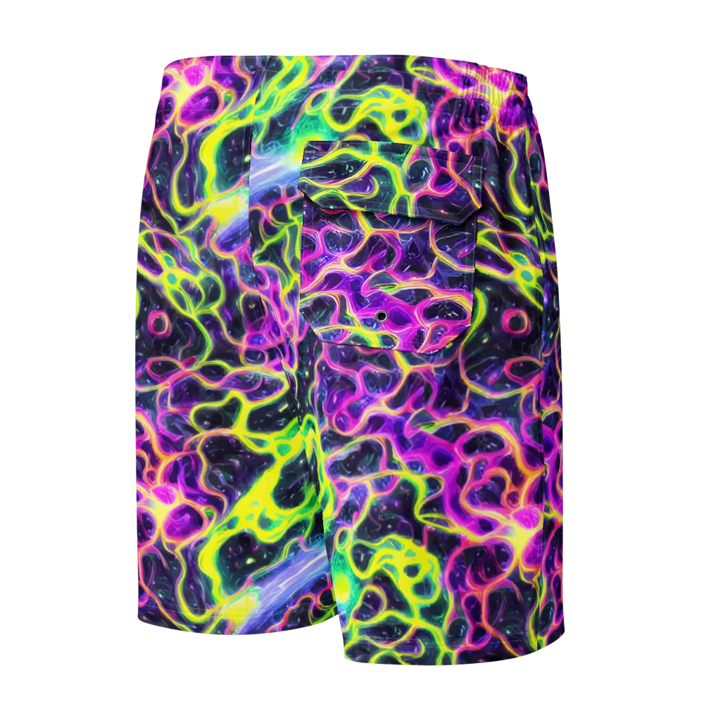 Limewire Lagoon on Men's Board Shorts — Back