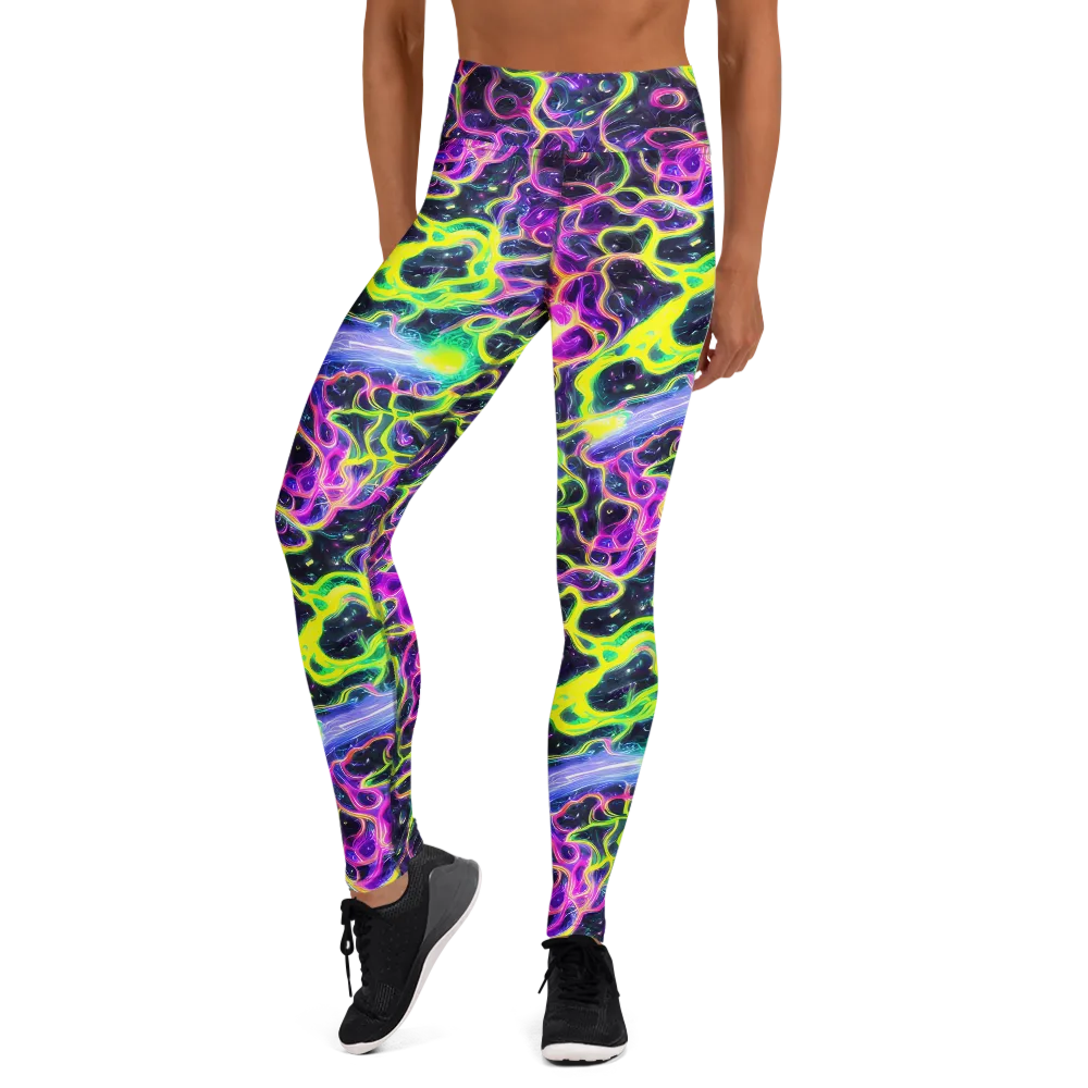 Limewire Lagoon on Yoga Leggings — Front