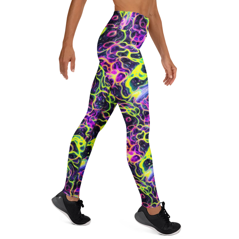 Limewire Lagoon on Yoga Leggings — Right