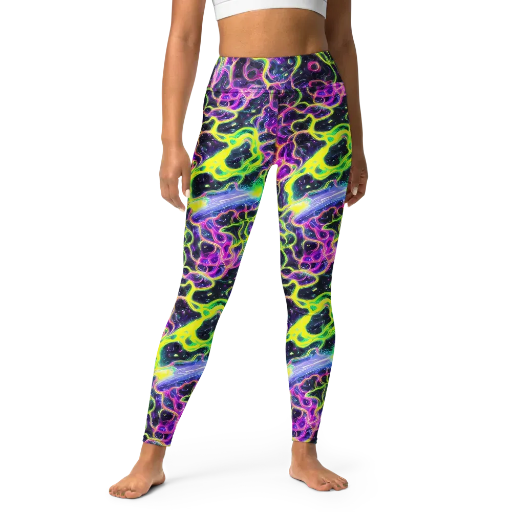 Limewire Lagoon on Yoga Leggings — Front