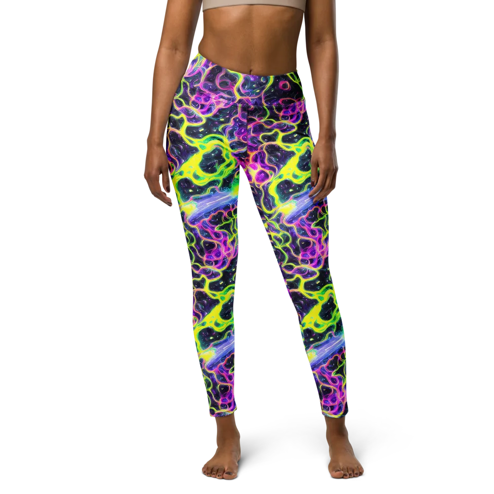 Limewire Lagoon on Yoga Leggings — Front