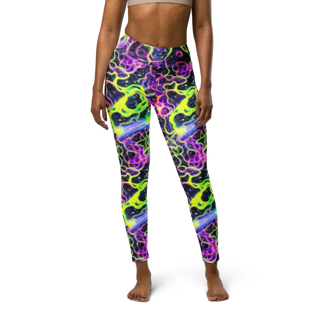 Limewire Lagoon on Yoga Leggings — Front