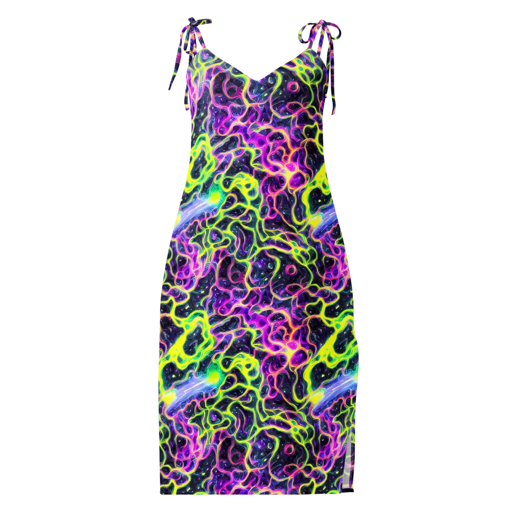 Limewire Lagoon on Slip Dress — Front