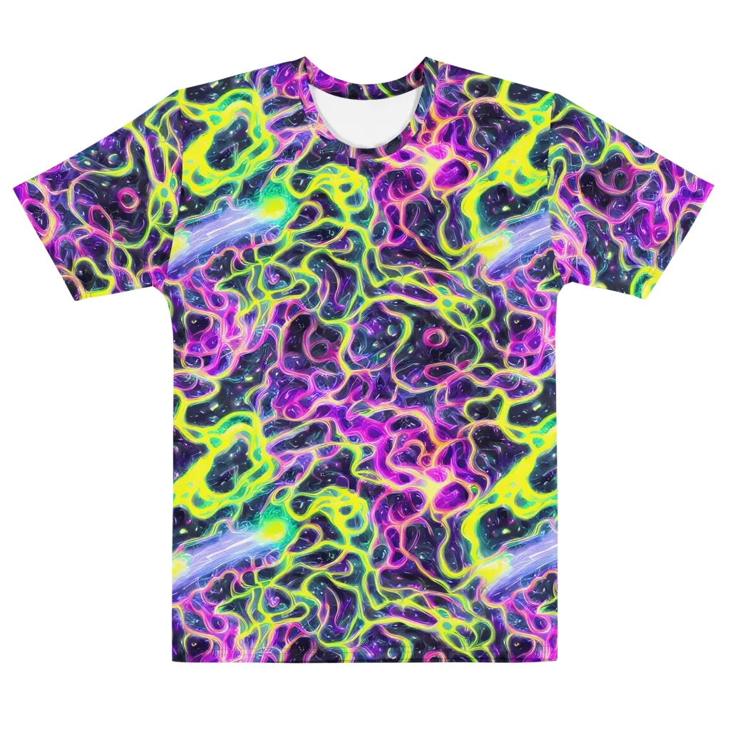 Limewire Lagoon on Men's Cotton Crew Neck T-Shirt — Front