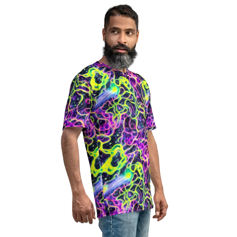 Limewire Lagoon on Men's Crew Neck T-Shirt — Right