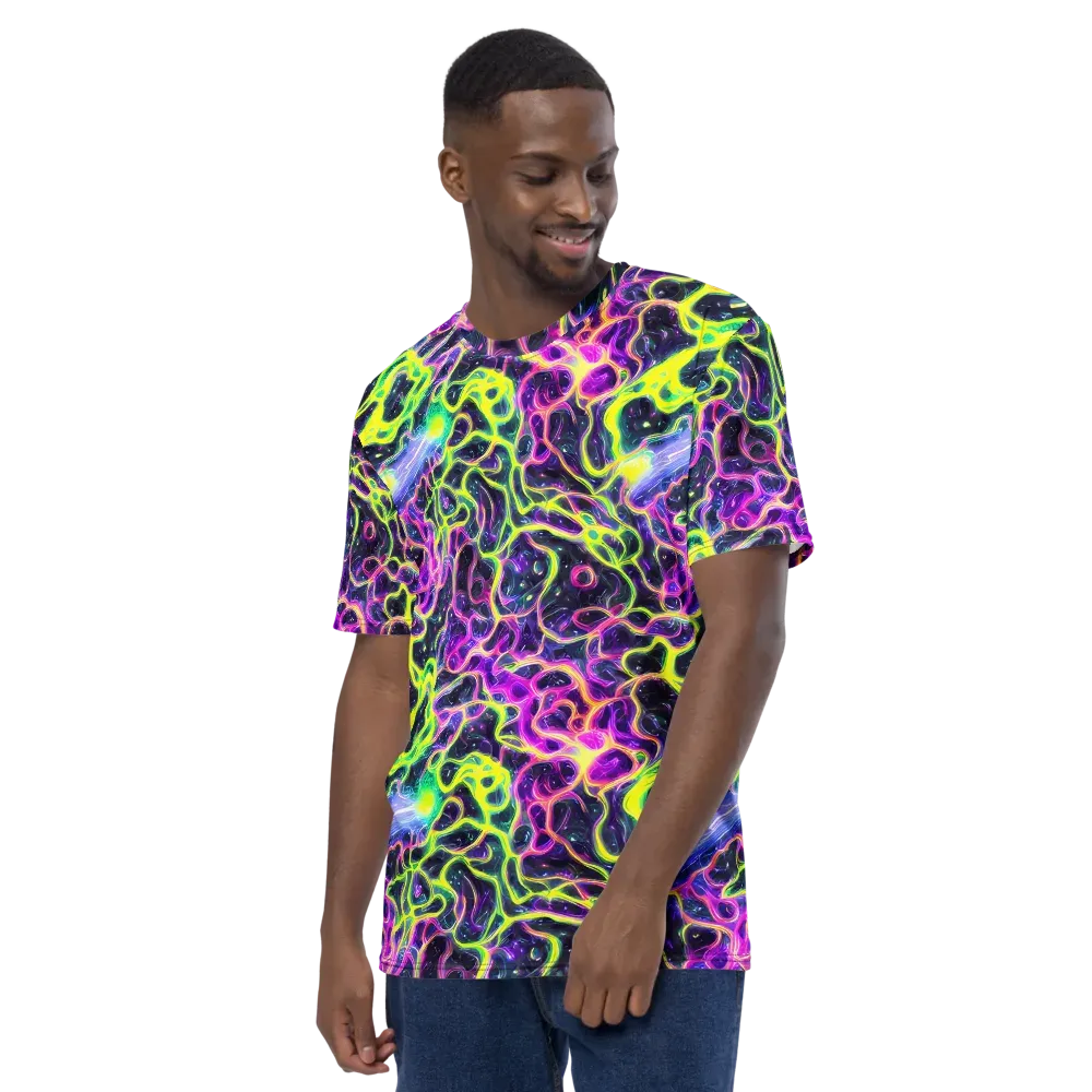 Limewire Lagoon on Men's Crew Neck T-Shirt — Left
