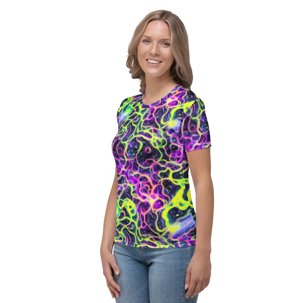 Limewire Lagoon on Women's Crew Neck T-Shirt — Left