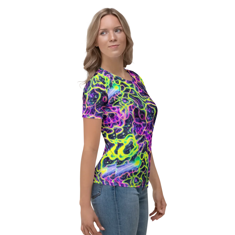 Limewire Lagoon on Women's Crew Neck T-Shirt — Right