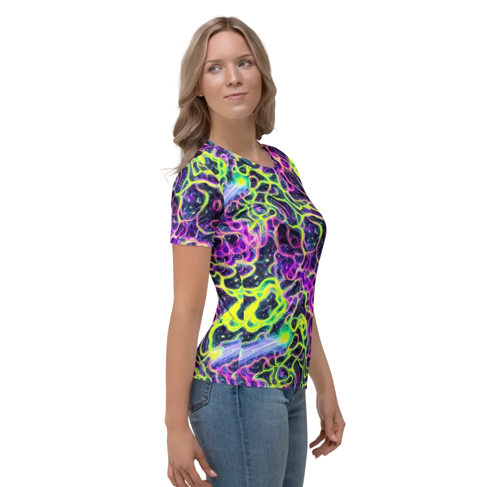 Limewire Lagoon on Women's Crew Neck T-Shirt — Right