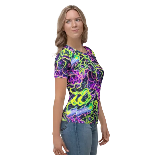 Limewire Lagoon on a Women's Crew Neck T-Shirt