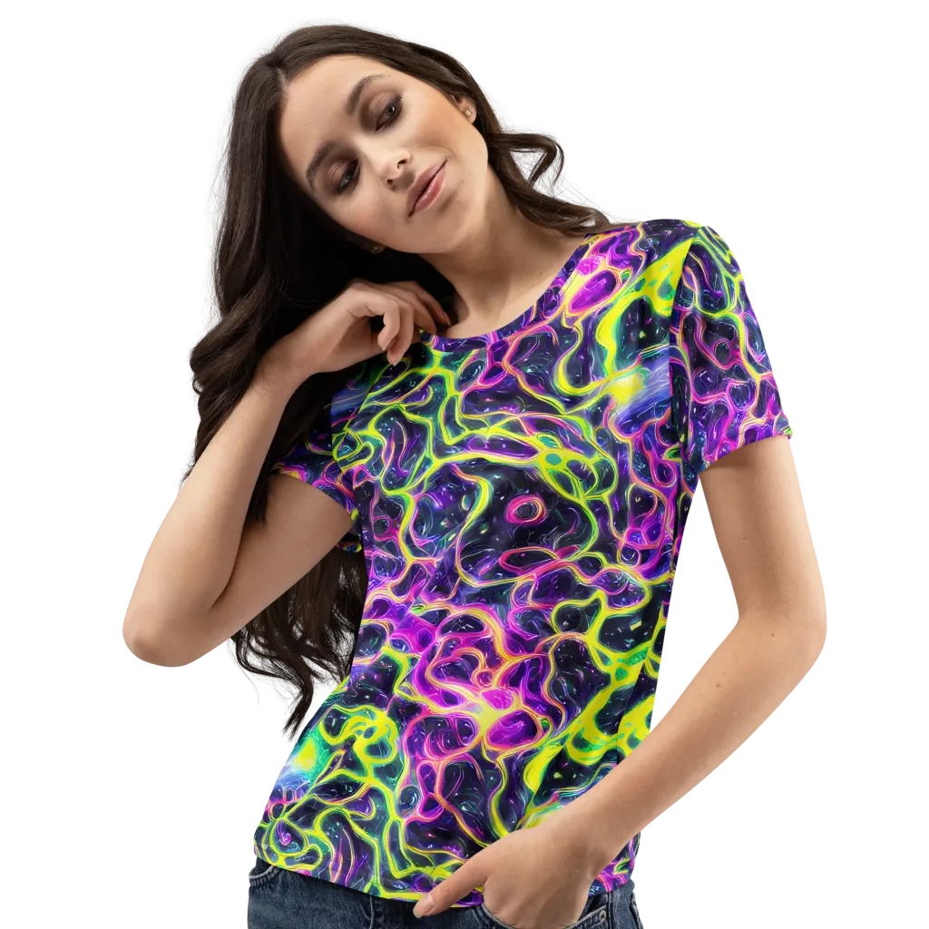 Limewire Lagoon on Women's Crew Neck T-Shirt — Left Front