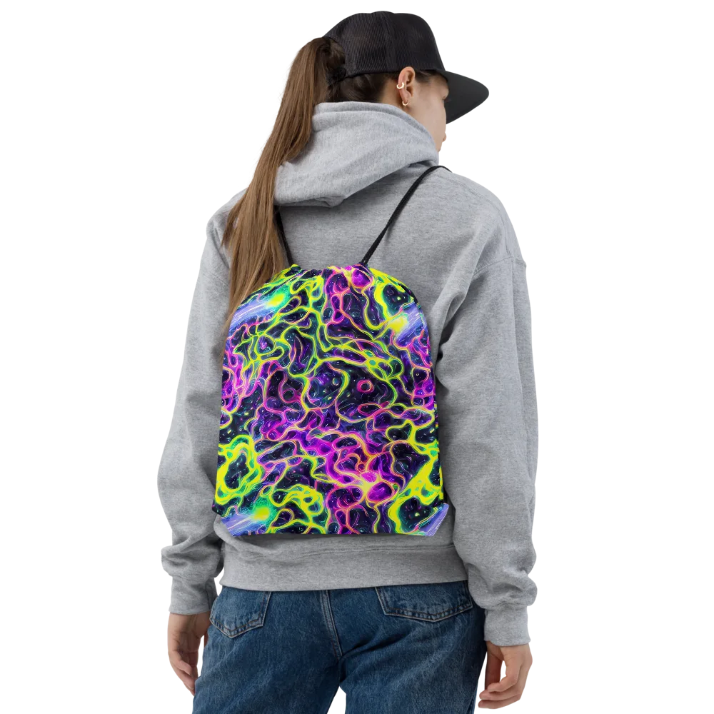 Limewire Lagoon on Drawstring Bag — Front