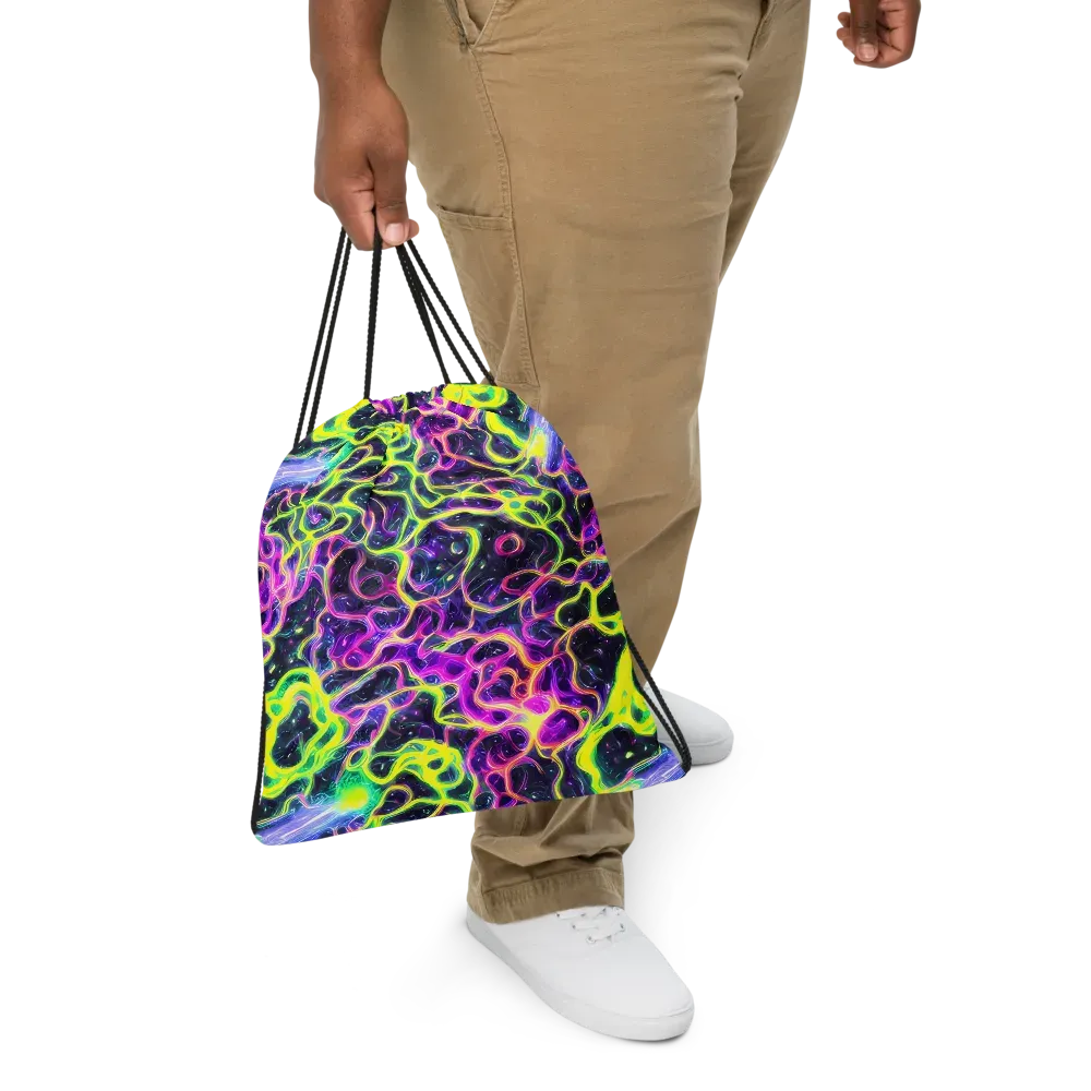 Limewire Lagoon on Drawstring Bag — Front