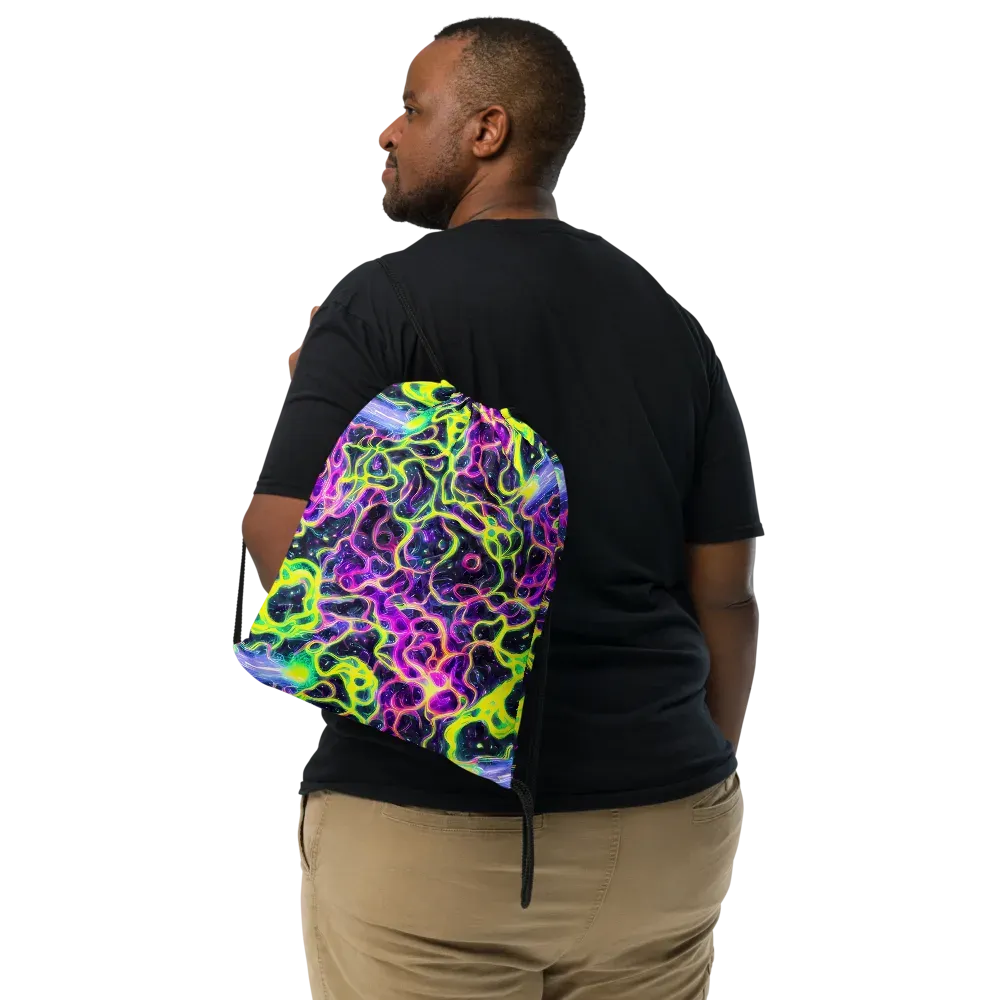 Limewire Lagoon on Drawstring Bag — Front