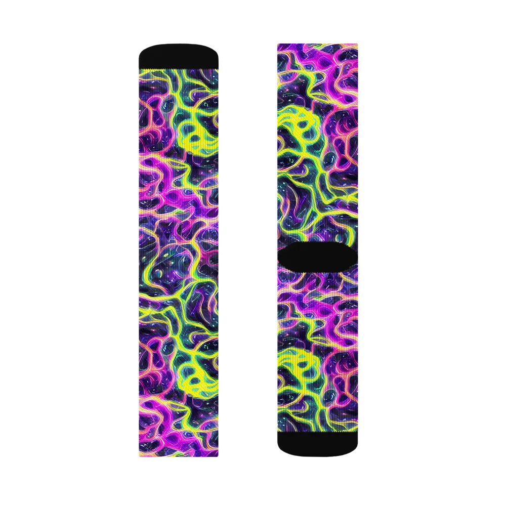 Limewire Lagoon on Socks — Left Sock