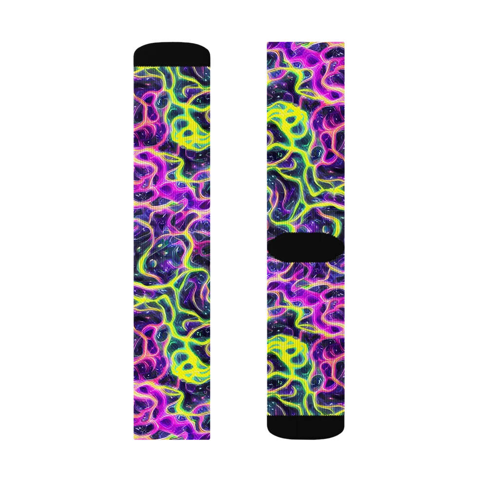 Limewire Lagoon on Socks — Right Sock