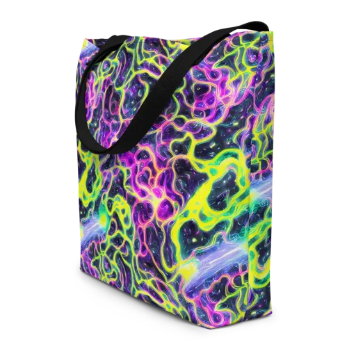 Limewire Lagoon on a Large Tote Bag W/ Pocket