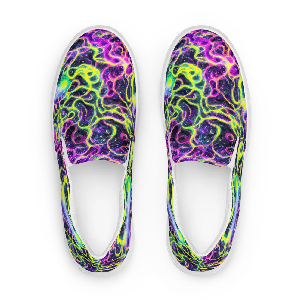 Limewire Lagoon on Women's Slip-On Canvas Shoes — Front