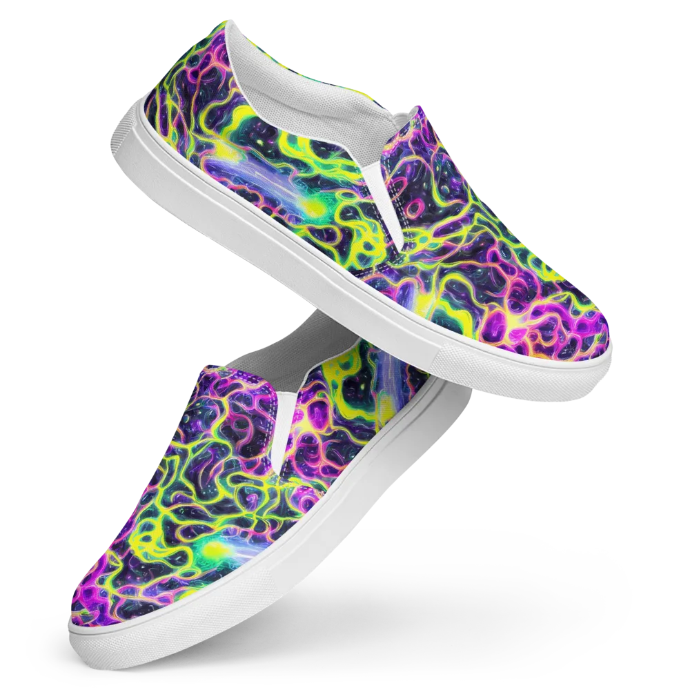 Limewire Lagoon on Women's Slip-On Canvas Shoes — Front