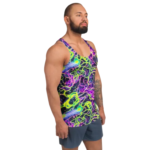 Limewire Lagoon on a Men's Tank Top