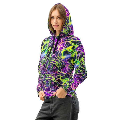 Limewire Lagoon on a Cotton Hoodie