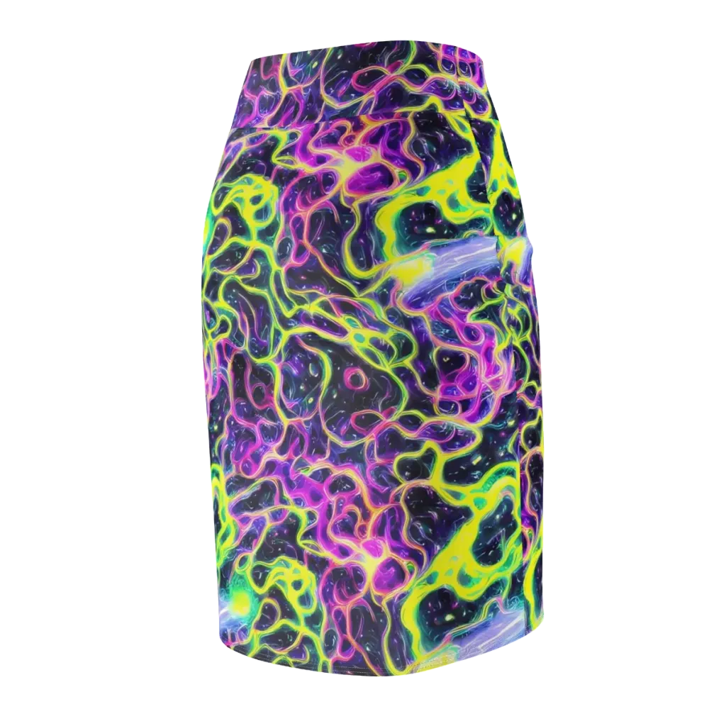 Limewire Lagoon on Pencil Skirt — Back Side