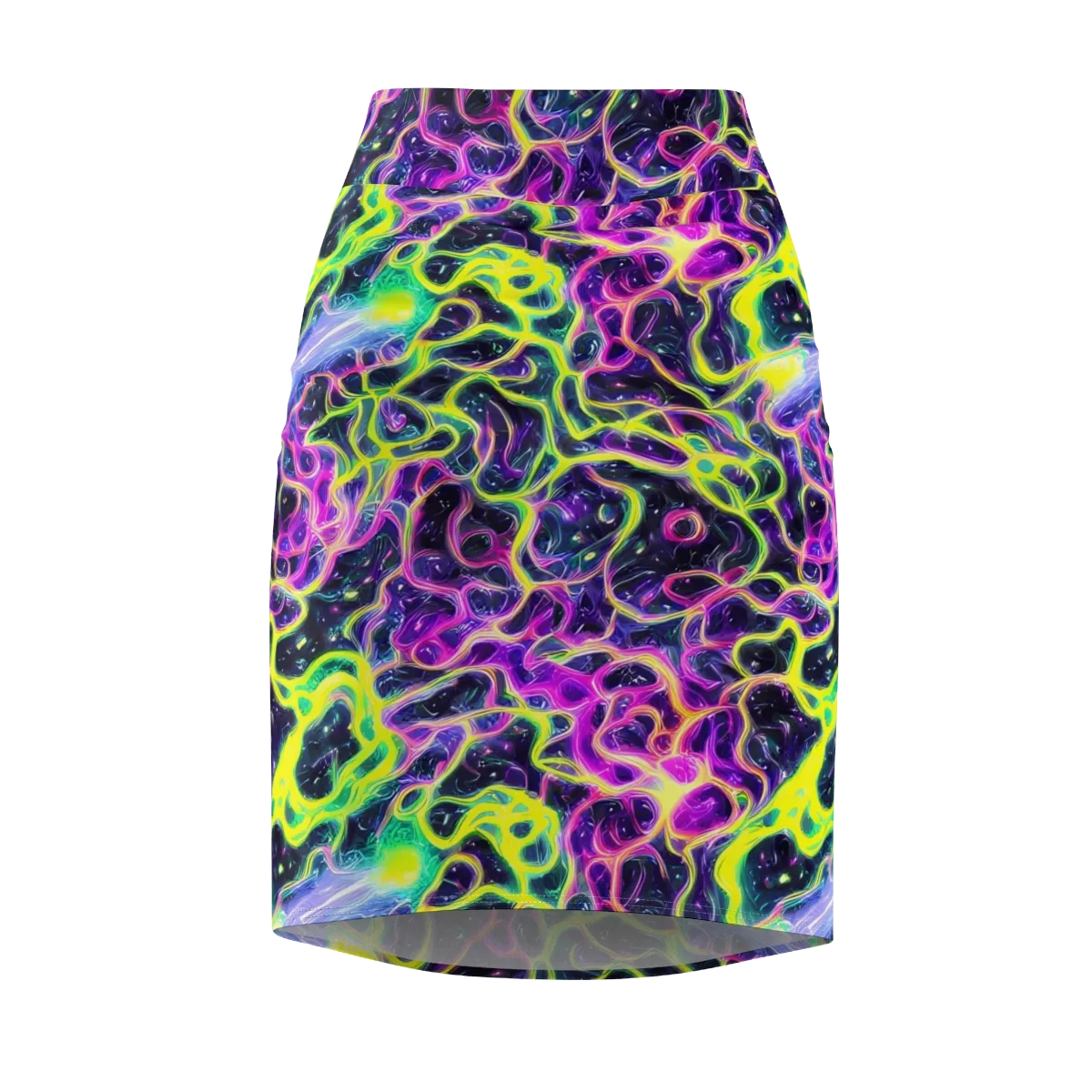 Limewire Lagoon on Pencil Skirt — Front