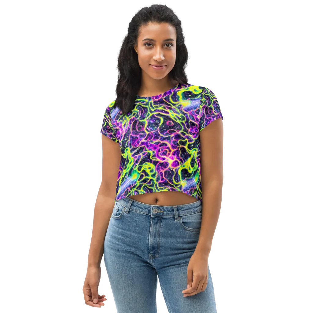 Limewire Lagoon on Crop Tee — Front