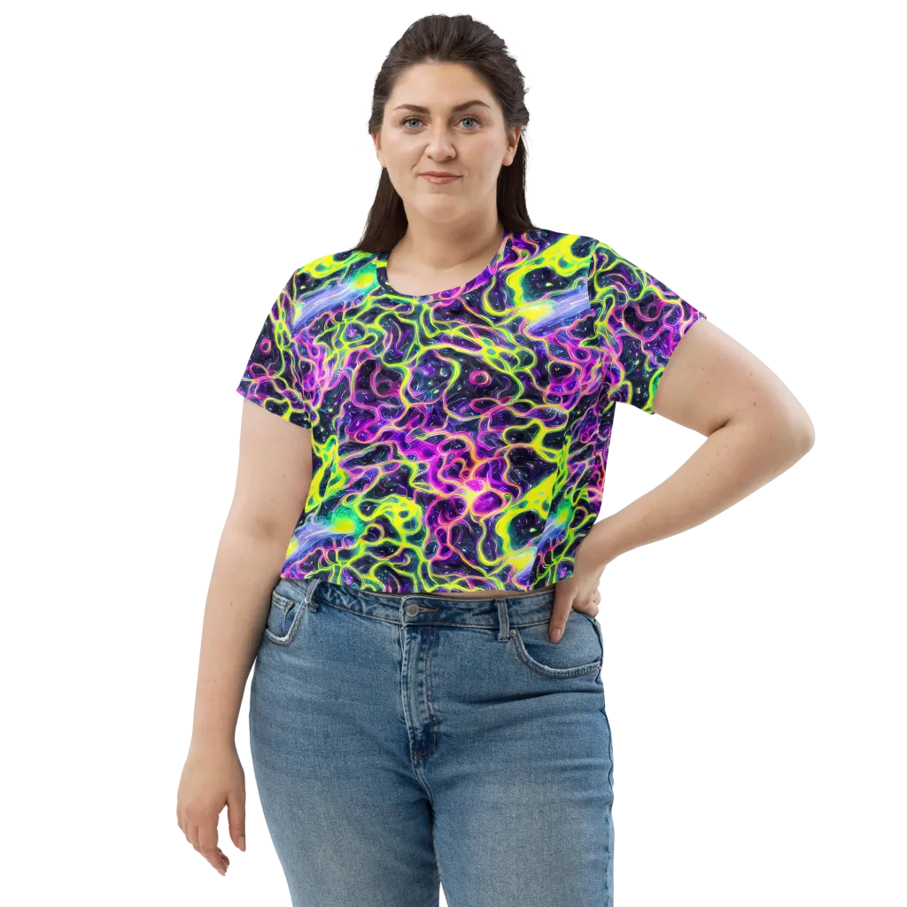 Limewire Lagoon on Crop Tee — Front