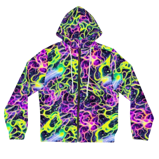 Limewire Lagoon on a Women's Full-Zip Hoodie