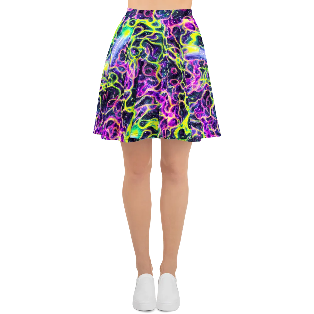 Limewire Lagoon on Skater Skirt — Front