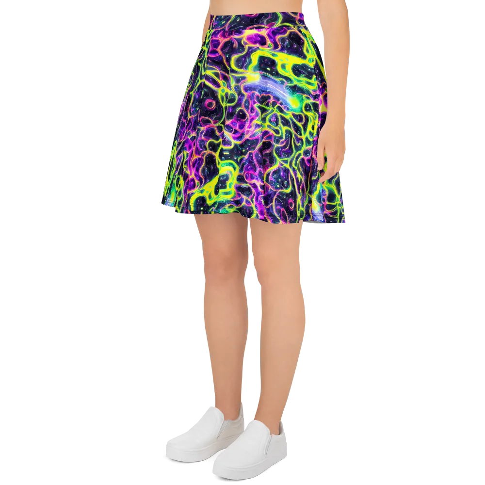 Limewire Lagoon on Skater Skirt — Left