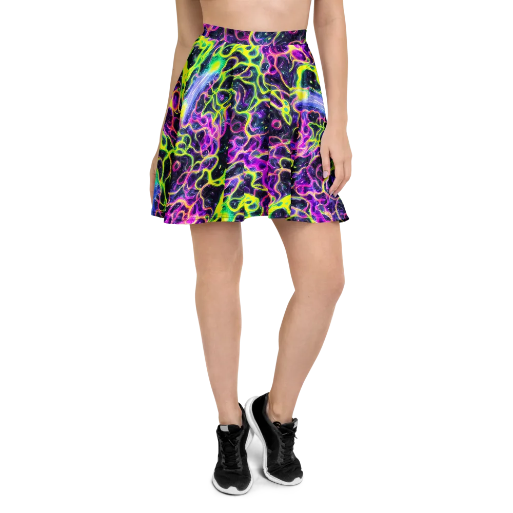 Limewire Lagoon on Skater Skirt — Front