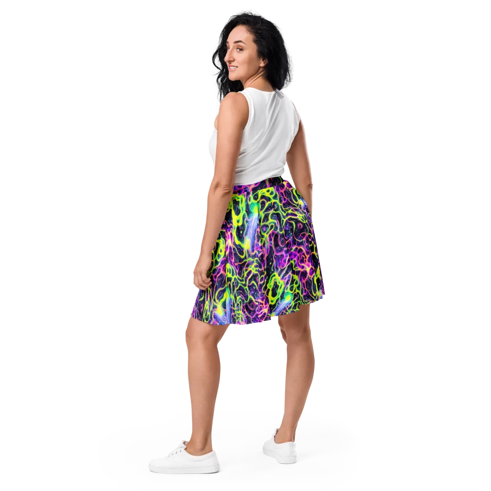 Limewire Lagoon on Skater Skirt — Back