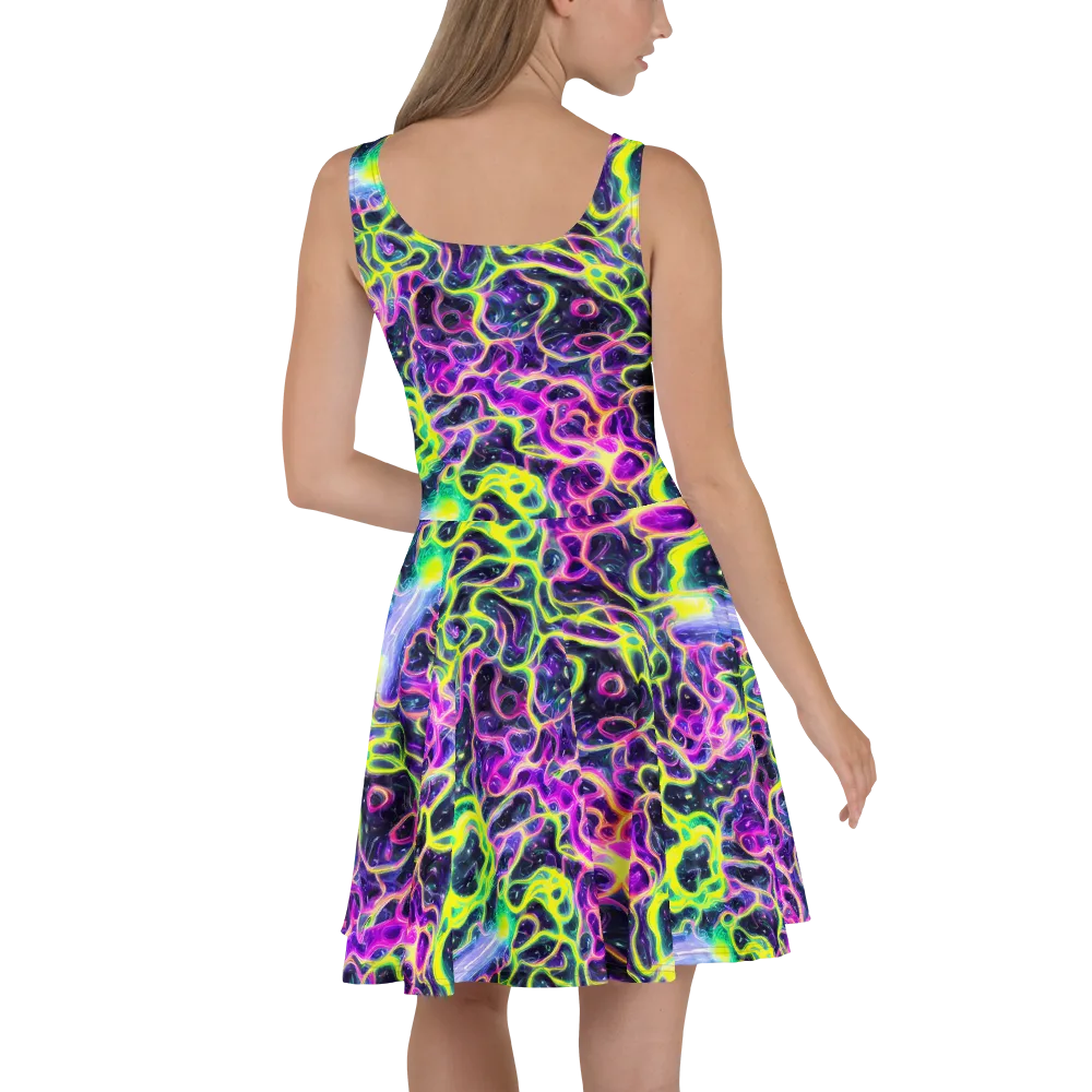 Limewire Lagoon on Skater Dress — Back