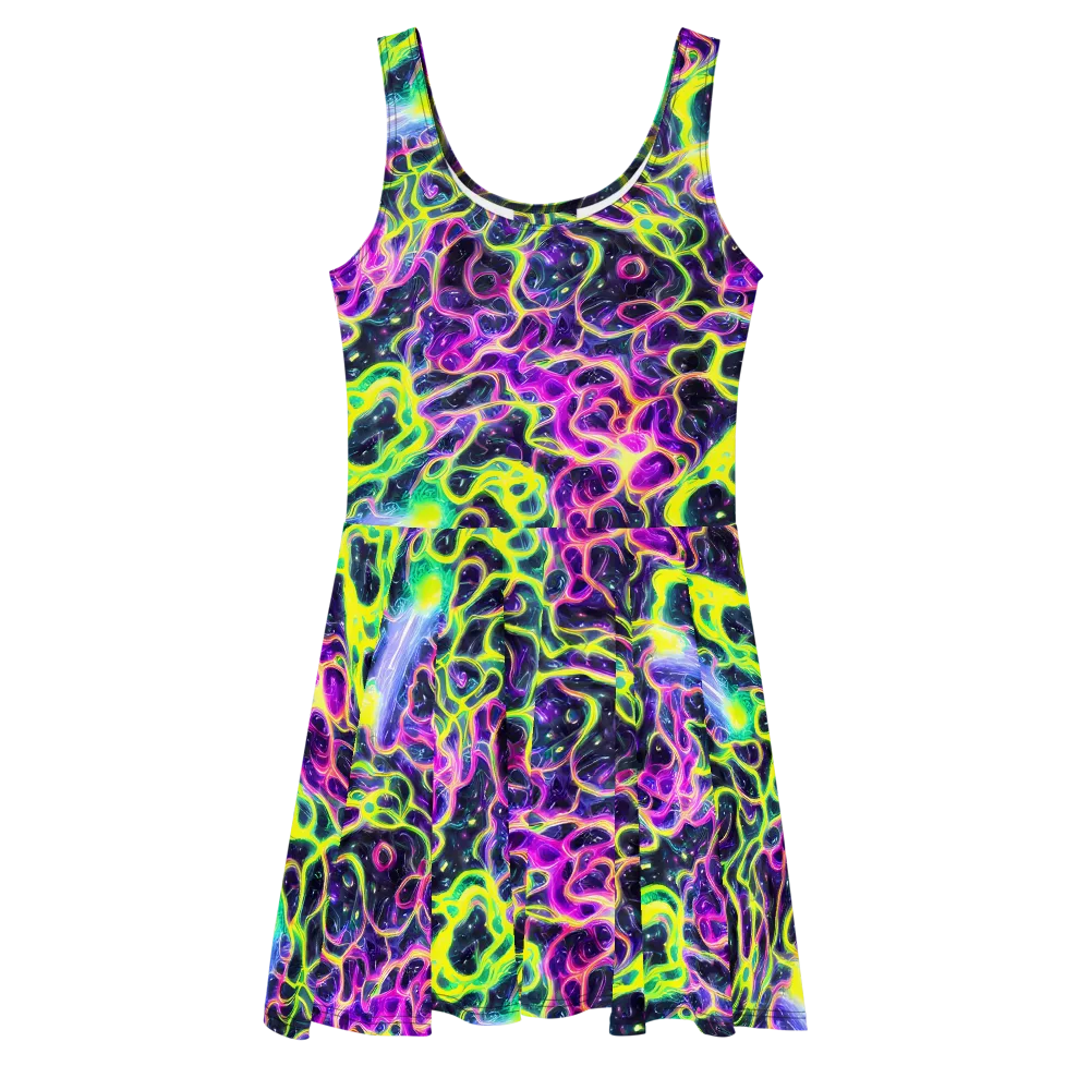 Limewire Lagoon on Skater Dress — Front