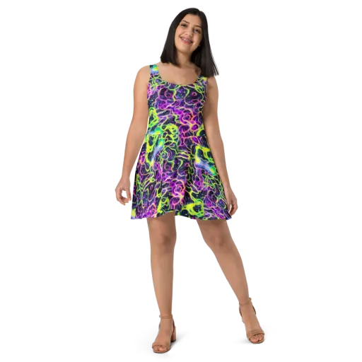 Limewire Lagoon on a Skater Dress
