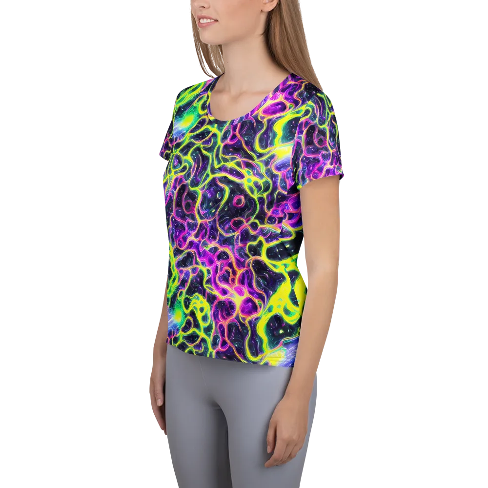 Limewire Lagoon on Women's Athletic T-Shirt — Left