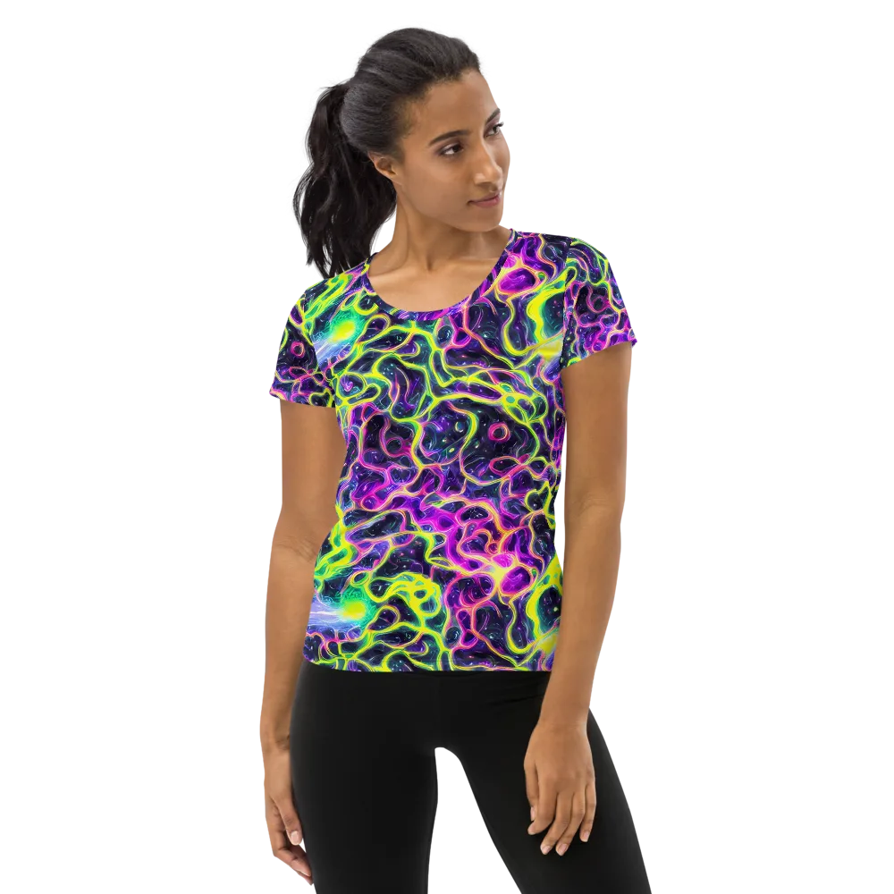 Limewire Lagoon on Women's Athletic T-Shirt — Front